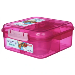 1.25L Bento Cube To Go cały różowy